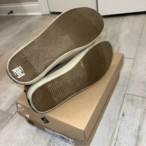 Kids Sperry Top Sider Mid Tuck Brown Sneaker Boot Tweed‎ High Ankle Topsiders - Picture 5 of 6